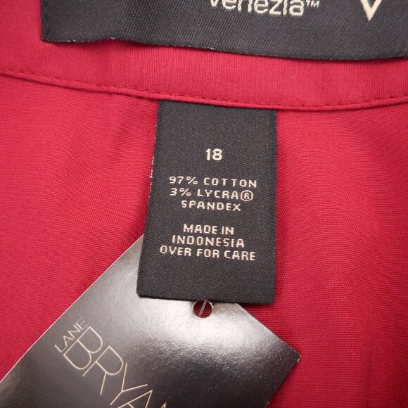 Venezia Women's size 18 Skirt Vintage NWT Short Red Cotton Blend Pockets - Picture 7 of 10